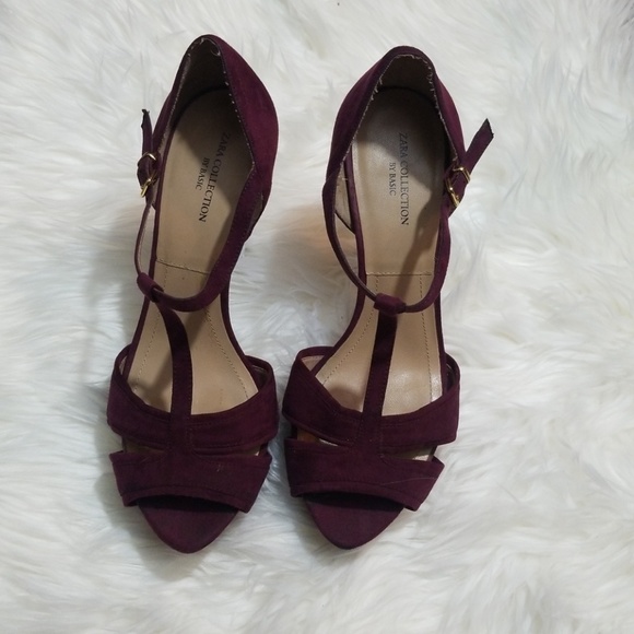 wine colored shoes